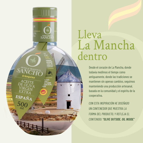 Aceite de oliva Virgen Extra DOP variedad Arbequina Caja 4 botellas Cristal